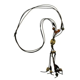 necklace olive/gold-coloured/black beads fashion 2012