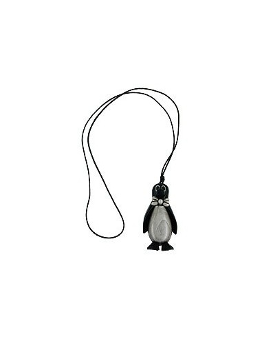necklace penguin black antique-silver 90cm