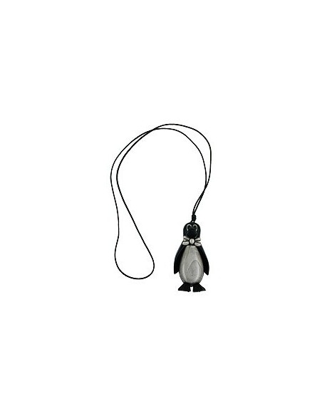 necklace penguin black antique-silver 90cm