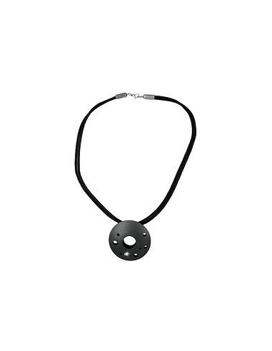 necklace metal pendant black cord 50cm
