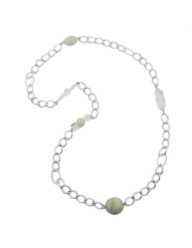 necklace curb chain beads 95cm