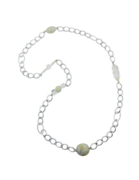 necklace curb chain beads 95cm