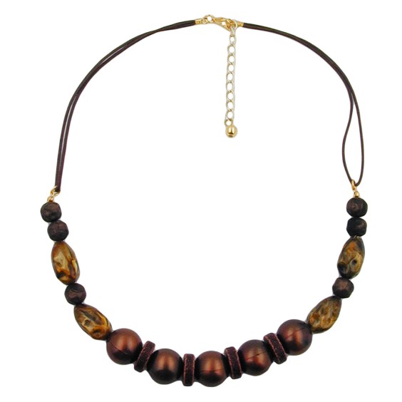 necklace dark brown/ silky shimmering