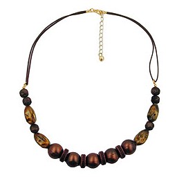 necklace dark brown/ silky shimmering