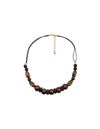 necklace dark brown/ silky shimmering