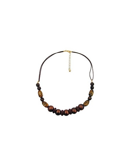 necklace dark brown/ silky shimmering