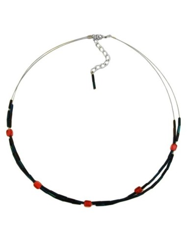 necklace glass beads blue ab