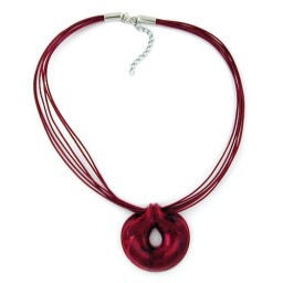 necklace dark red/ black/ white