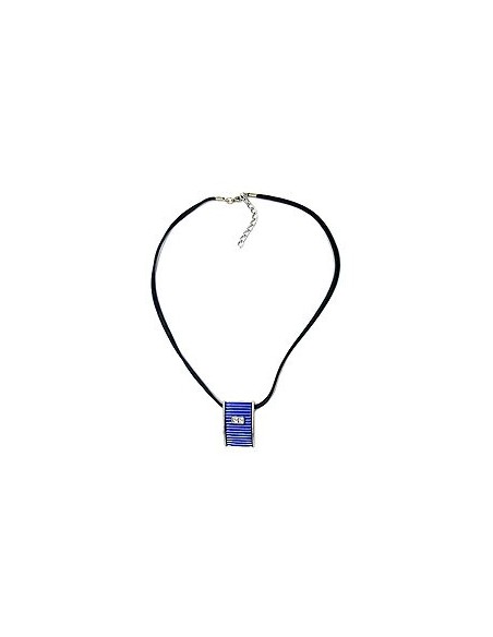 necklace blue and silver pendant 45cm