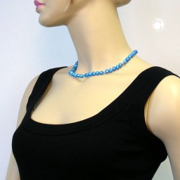 necklace beads light blue