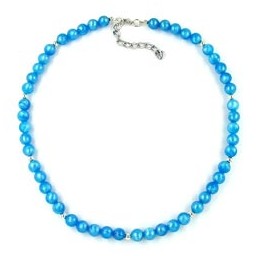 necklace beads light blue