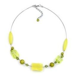 necklace light green and silky-olive