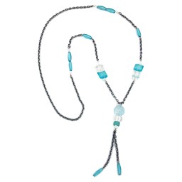 necklace turquoise beads 90cm