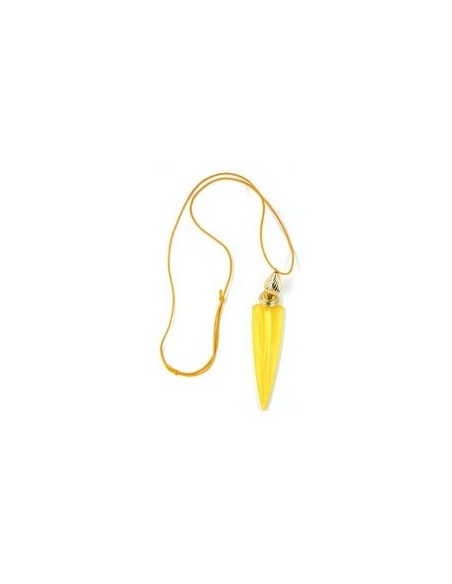 necklace large triangle yellow/ dull