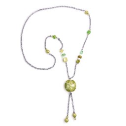 necklace crash-beads green 90cm