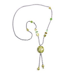 necklace crash-beads green 90cm