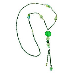 necklace eye-catching beads green 90cm