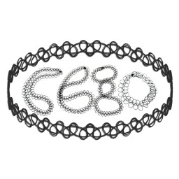 necklace black rubber similar tattoo