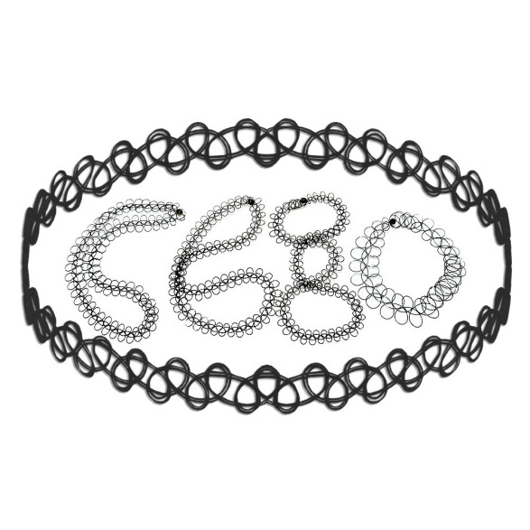 necklace black rubber similar tattoo