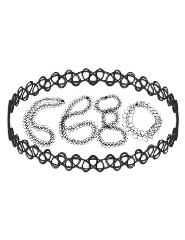 necklace black rubber similar tattoo