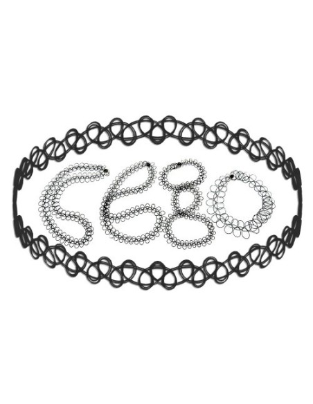 necklace black rubber similar tattoo