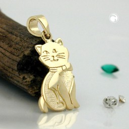 pendant cat 9k gold