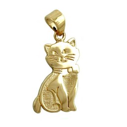 pendant cat 9k gold