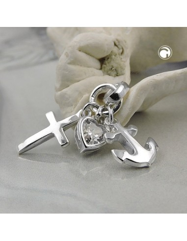 pendant faith hope and charity silver