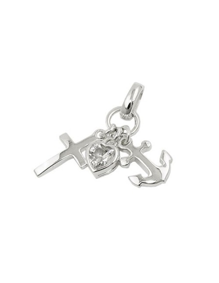pendant faith hope and charity silver