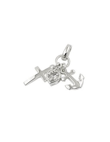 pendant faith hope and charity silver