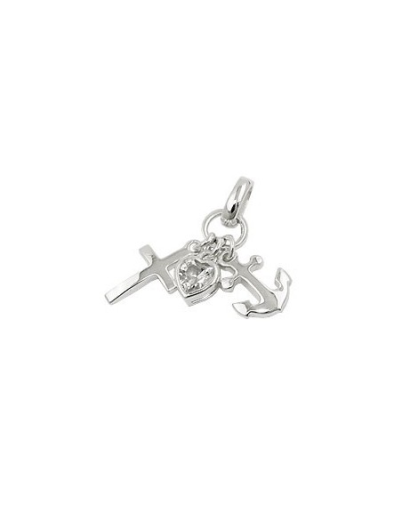 pendant faith hope and charity silver