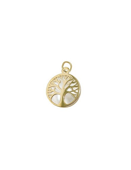pendant tree of life with pearl 9k gold