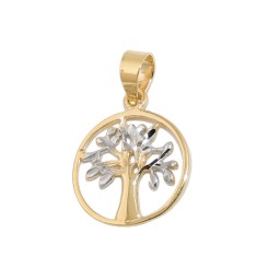pendant tree of life with pearl 9k gold