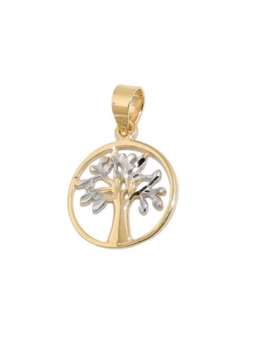 pendant tree of life with pearl 9k gold