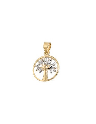 pendant tree of life with pearl 9k gold
