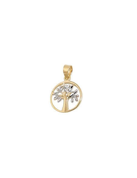 pendant tree of life with pearl 9k gold