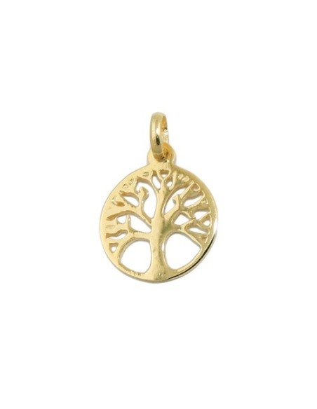 pendant tree of life polished 9k gold