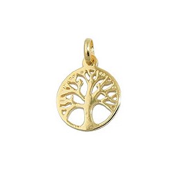 pendant tree of life polished 9k gold