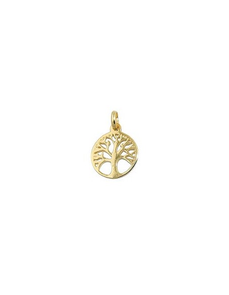 pendant tree of life polished 9k gold