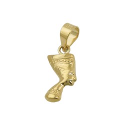 pendant nefertiti shiny 9k gold