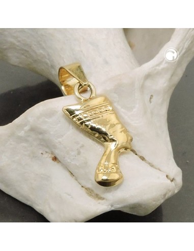 pendant nefertiti shiny 9k gold