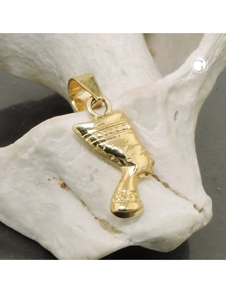 pendant nefertiti shiny 9k gold