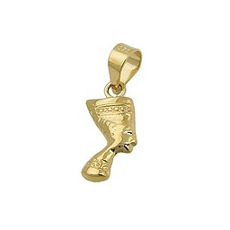 pendant nefertiti shiny 9k gold