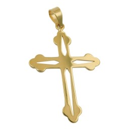 pendant cross polished 9k gold