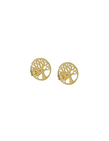 earrings studs tree of life 9k gold