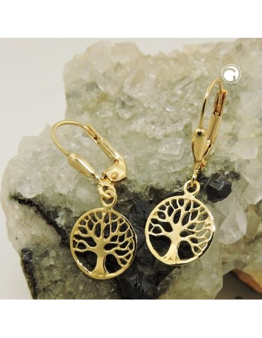 earrings tree of life 9k gold