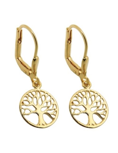 earrings tree of life 9k gold