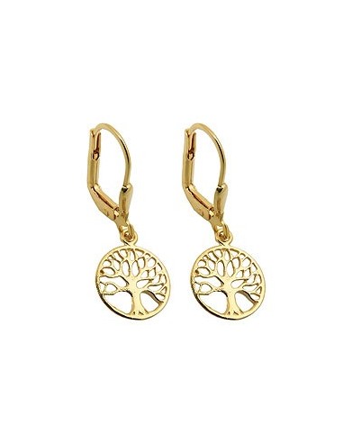 earrings tree of life 9k gold