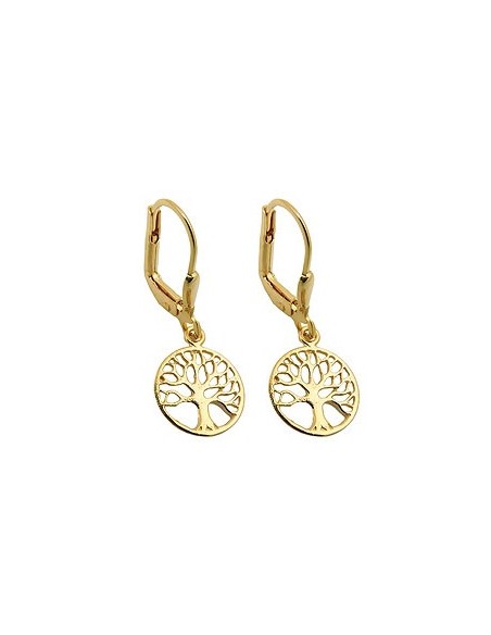 earrings tree of life 9k gold
