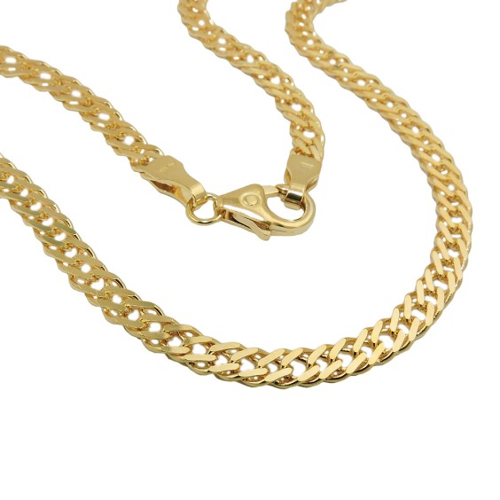 bracelet 19cm twin curb chain 14k gold